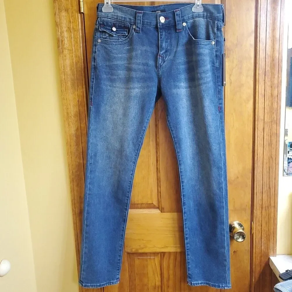 True Religion‎ Men's Rocco Flap Relaxed Skinny Jeans 32 X 32 New